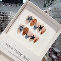 Spice Girl Sweet Cool Crocodile Pattern Pure Hand-Painted Press on Nails White Advanced Sense Fake Nails