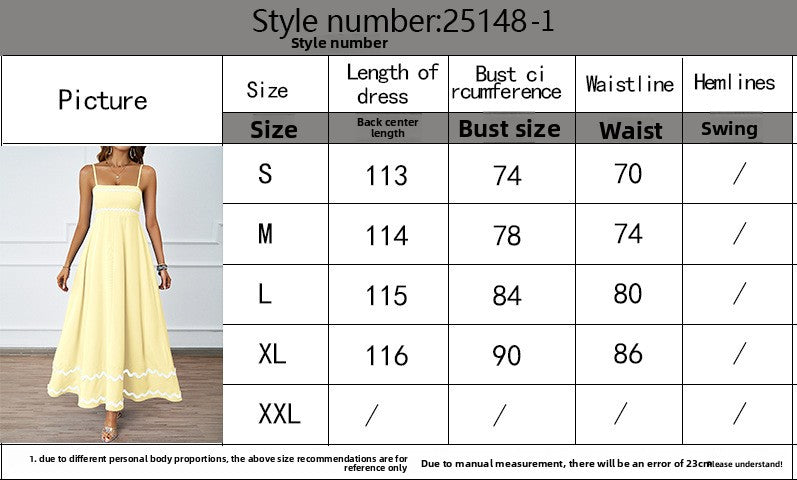 Spring and summer solid color lace splicing elegant suspender tube top super pendulum dress women
