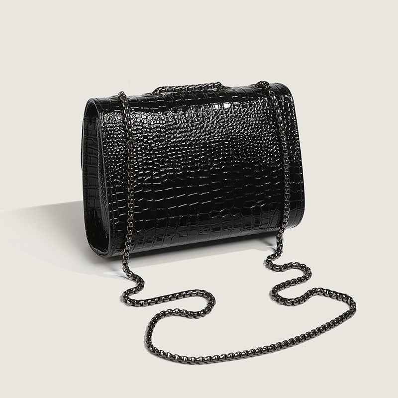 Crocodile Camellia Chain bag crossbody shoulder