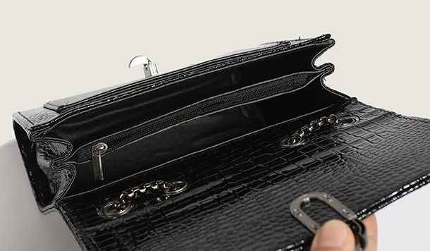 Crocodile Camellia Chain bag crossbody shoulder