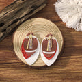 Sports Team Faux Leather Earrings - Volleyball, Basketball, Football, Baseball Geometric Drop Dangle Earrings