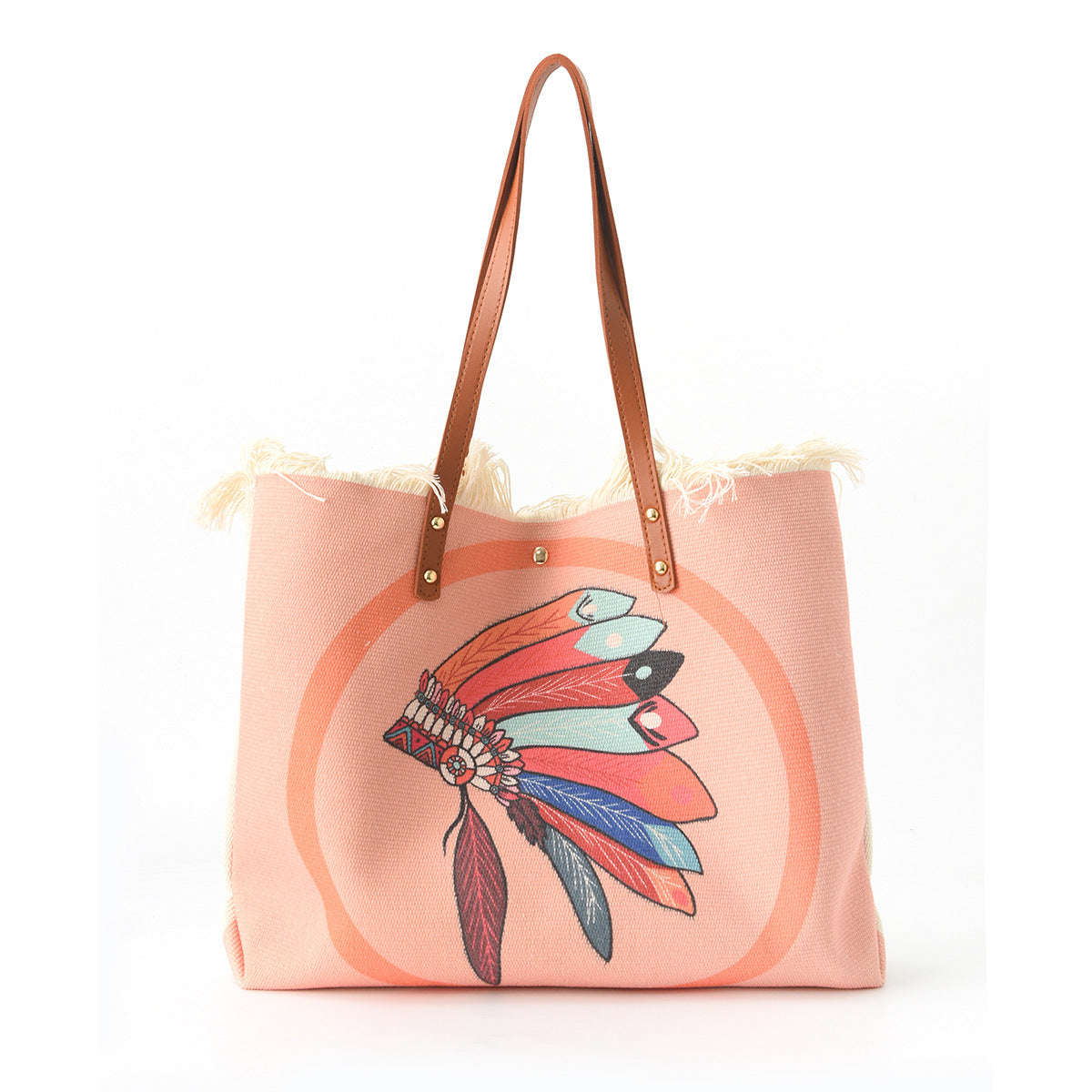 Fashion Large Tote Bag – High-Aesthetic Printed Handbag, Ethnic Style Travel Shoulder Shopper
