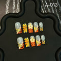 Handmade Press on Nails 3D Carved Babes Pure Sweet Cool Type