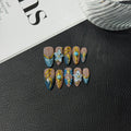 Luxury Gold Mirror Powder 3D Engraving HandmadePress on Nails Ice Through French Premium Sensory Display