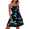 Printed Chest Wrap Dress Summer 3d Dress