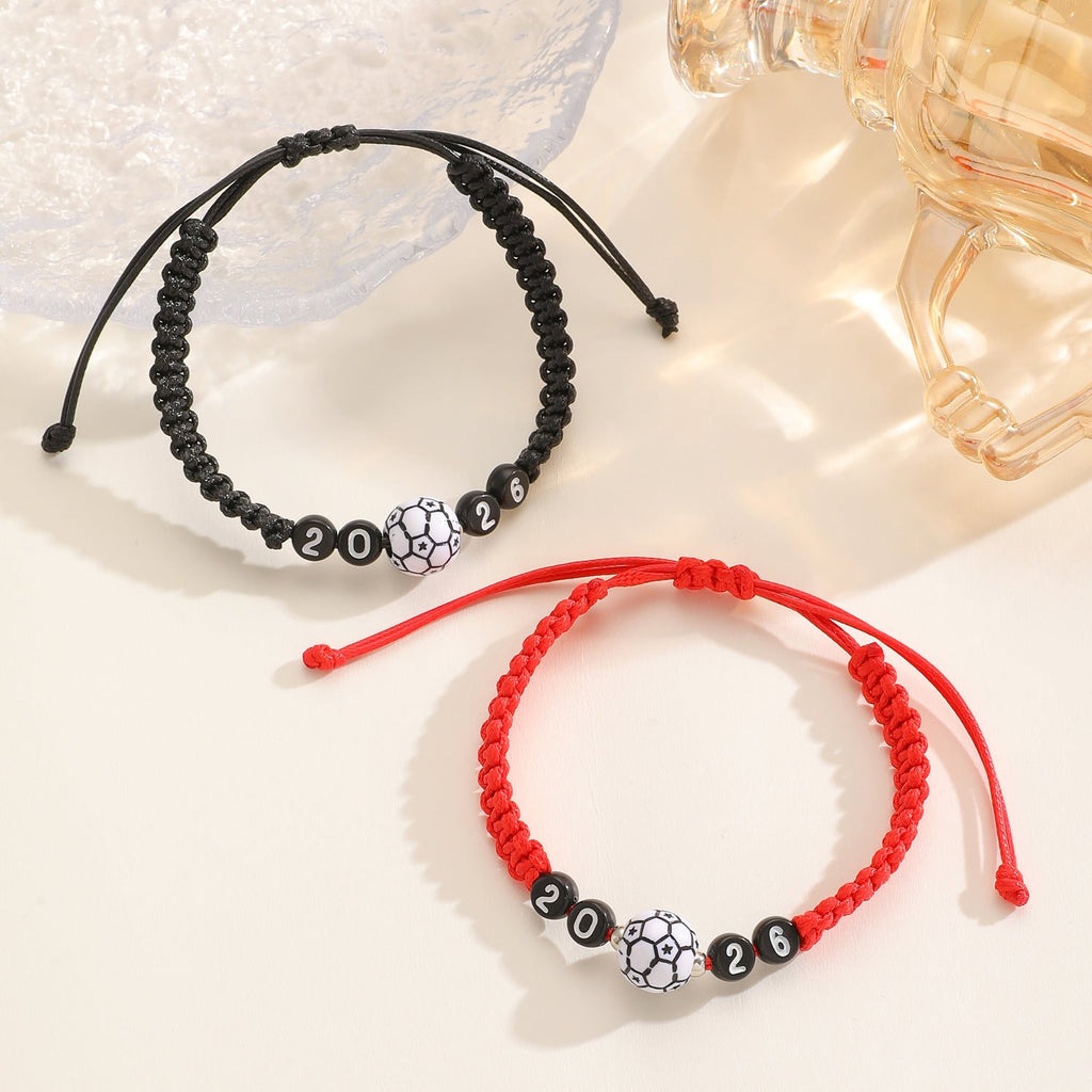 USA Canada Mexico World Cup Soccer Bracelet Adjustable Woven Bracelet