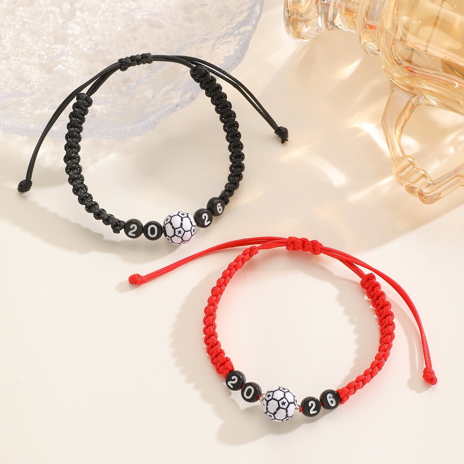 USA Canada Mexico World Cup Soccer Bracelet Adjustable Woven Bracelet
