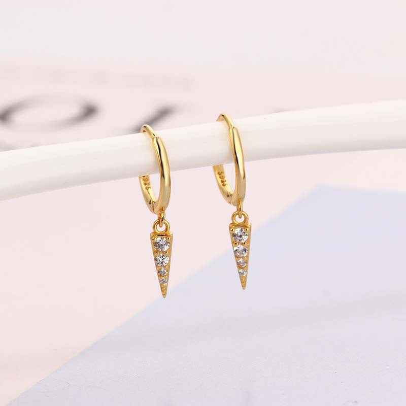 Flash Diamond Triangle Cone Earrings - Punk Style Women's Earrings