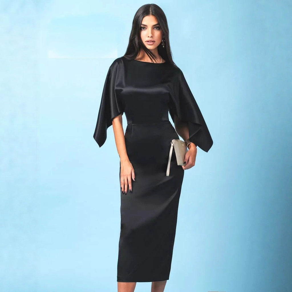 Puff Sleeve Bodycon Evening Dress