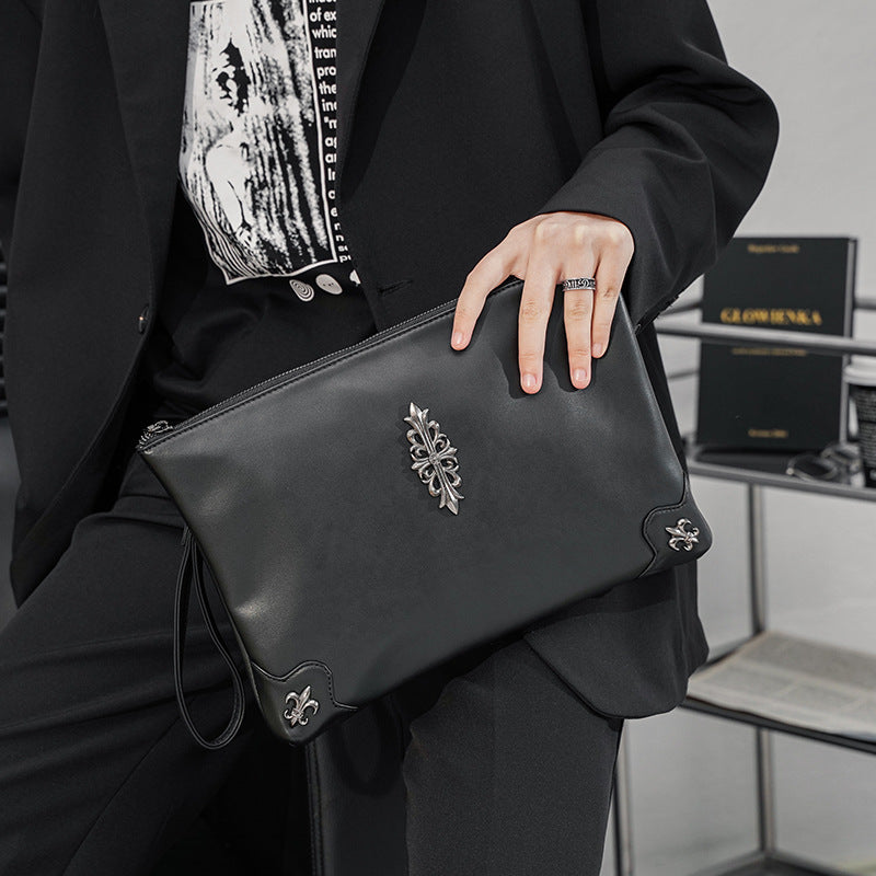 Unisex stylish fashion evening clutch bags rivet messenger bags iPad wrist bags, wristlet purses,