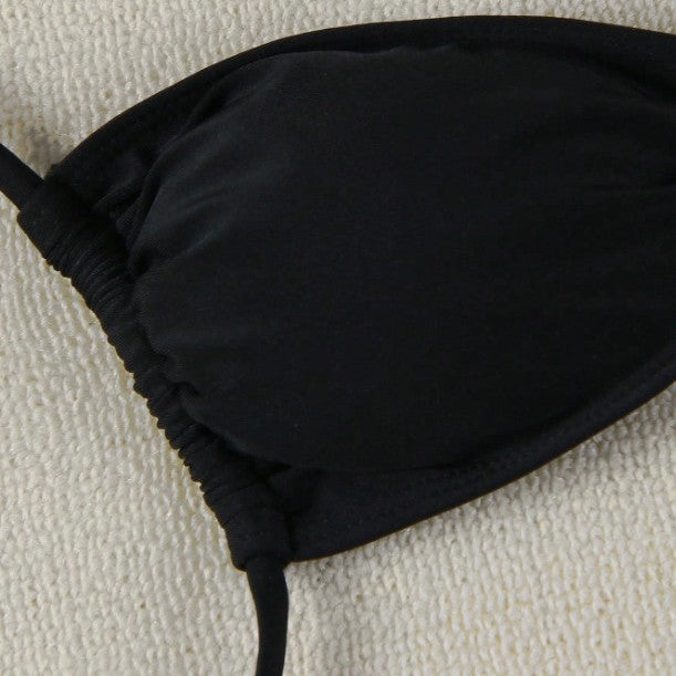 Hot Sale Solid Color Hot Selling Thin Straps Tied Backless Sexy Beach Bikini
