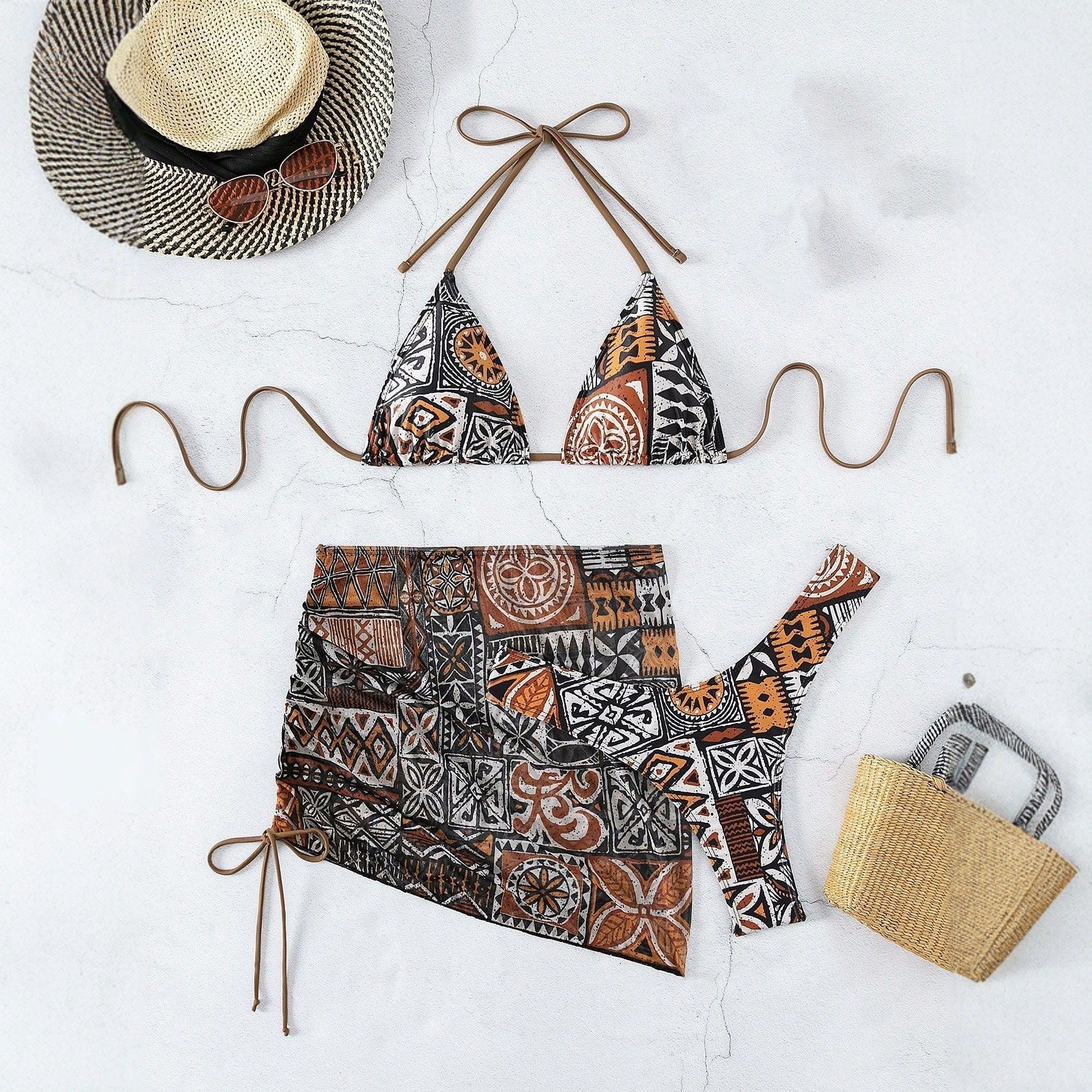 Women's Bikini Swimsuit Beach Separated Swimwear Sexy Three Piece Bikini