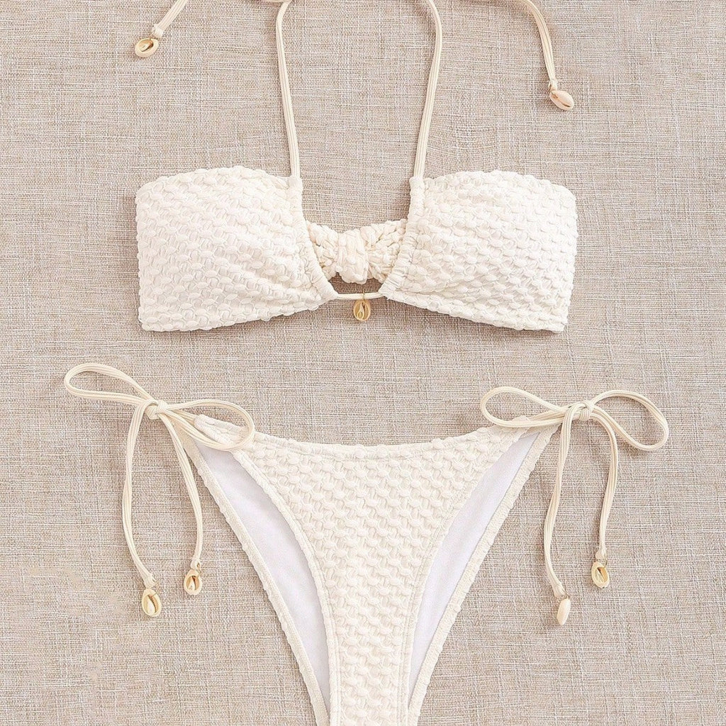 Women's Bikini Two Piece Swimsuit Shell Minimalist Swimsuit Set