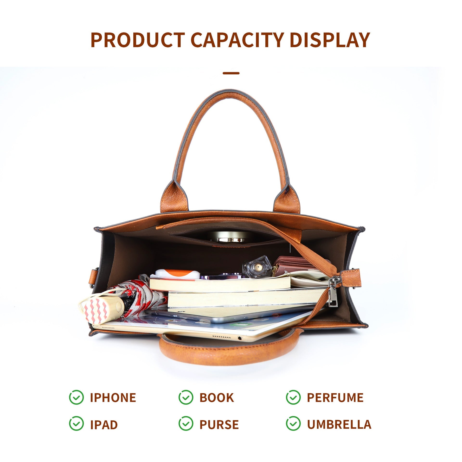 Women tote bag with small pouch, handbag 2 in 1,