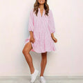 Loose plaid dress, women's Dress