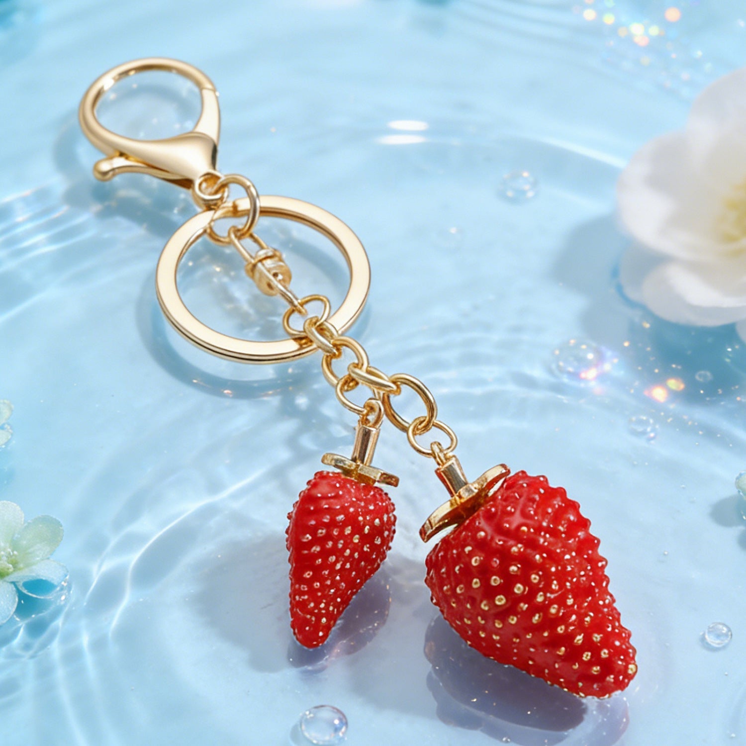 Sweet Strawberry Pendant Necklace Women Cute Exaggerated Fruit Earrings