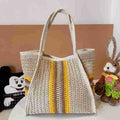 Women’s Beach Vacation Shoulder Bag – Large Woven Tote, Commuter-Ready Straw Purse