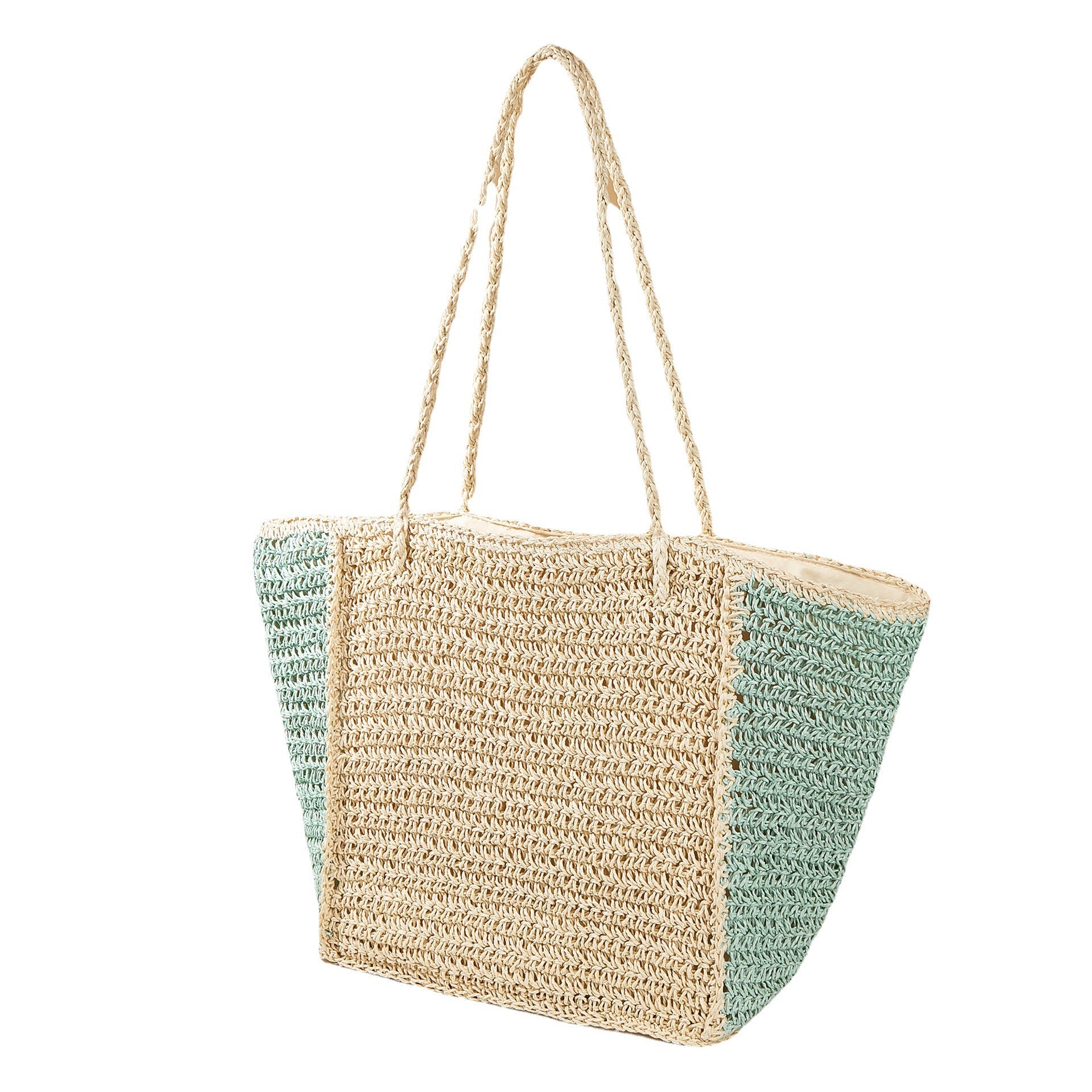 Summer Woven Shoulder Bag – Rustic Straw Handbag, Beach Vacation Tote, Casual Trendy Purse