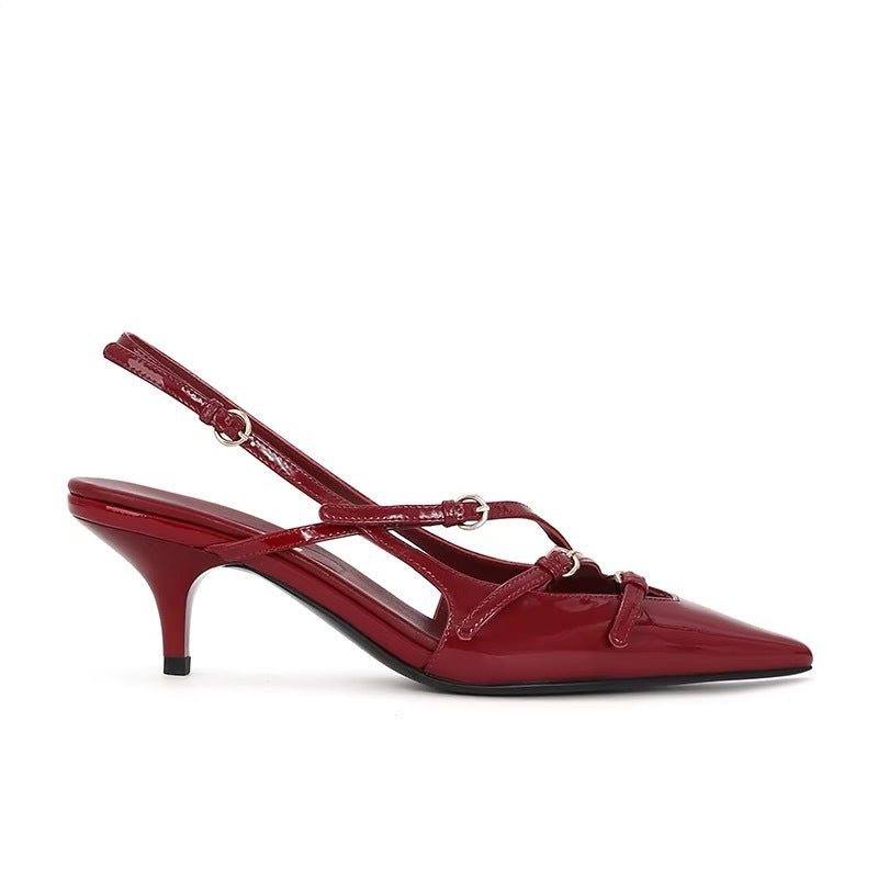 Pointed Toe Strappy Heels
Patent Leather