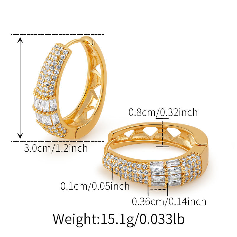 Vintage Zircon Ear Cuff Earring