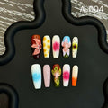 Exaggerated niche abstract handcrafted design HandmadePress on Nails