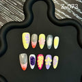 Hawaii Island Handmade Press on Nails Patch Carving White Autumn and Winter