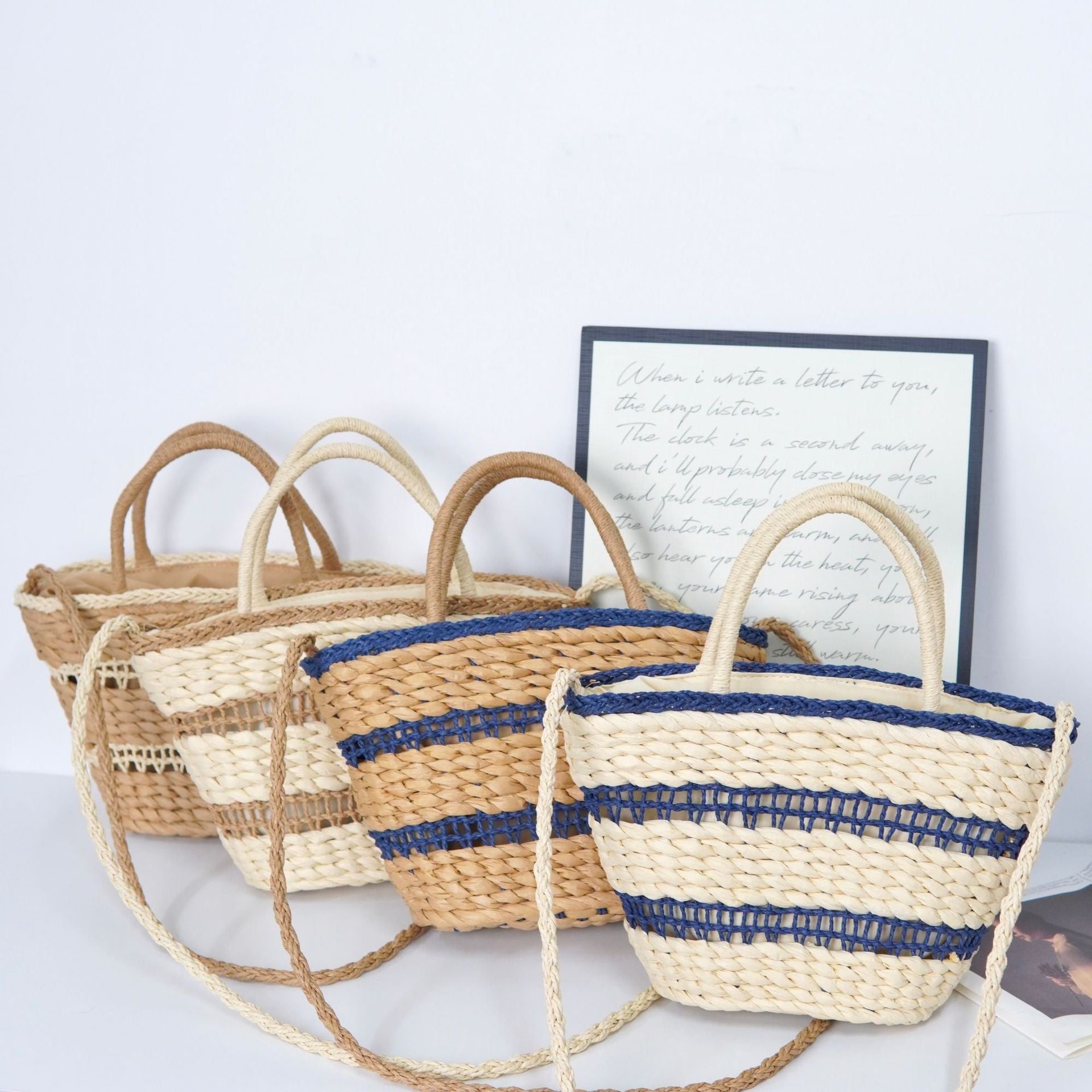 Handwoven Straw Shoulder Bag – Women's Exquisite Beach Vacation Purse, Premium Resort Tote