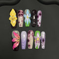 Hot Selling Clear Floral Carving Hand Painted High-end Handcrafted Patch Nails