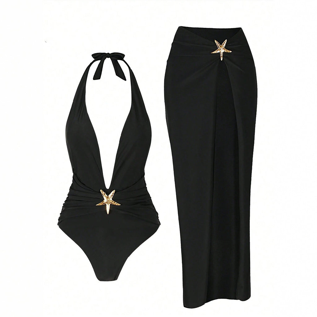 Sexy Bikini Women's One Piece Swimsuit Solid Color High Quality