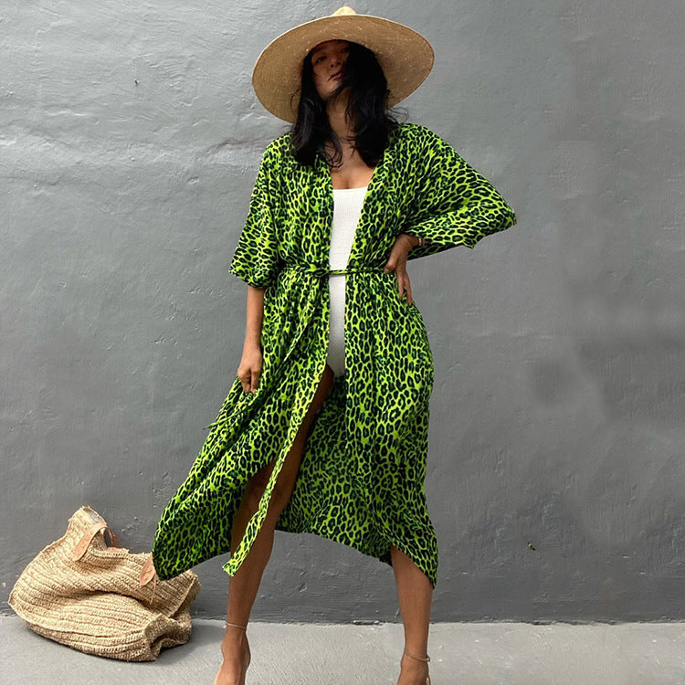 Women¡¯s Rayon Tie-Dye Beach Cover-Up ¨C Vacation Bikini Kimono, Sun Protection Swimsuit Outerwear
