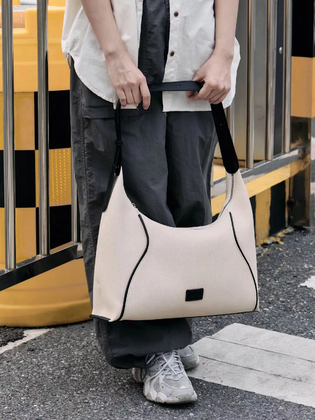 Hobo bag for women, Canvas shoulder bag, Hobo shoulder bag, Large capacity commuter bag