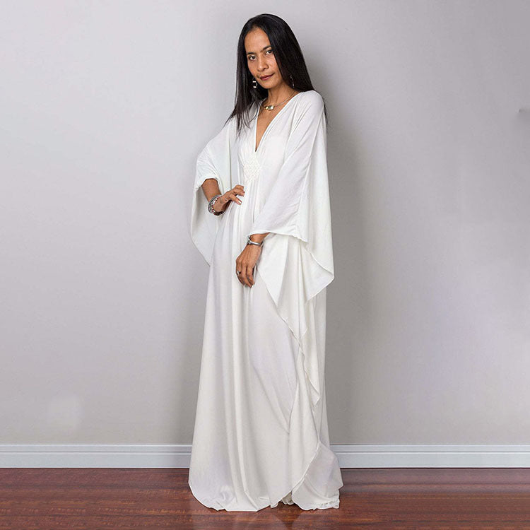 Center-Knit Beach Dress ¨C Loose Vacation Robe, Bikini Sun Protection Cover-Up for Women
