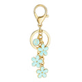 Initial Keychain White/Pink Flower Charms for Key Cute Letter Keyring Bag Charm 26 Letter Cherry Blossom Daisy Keychain