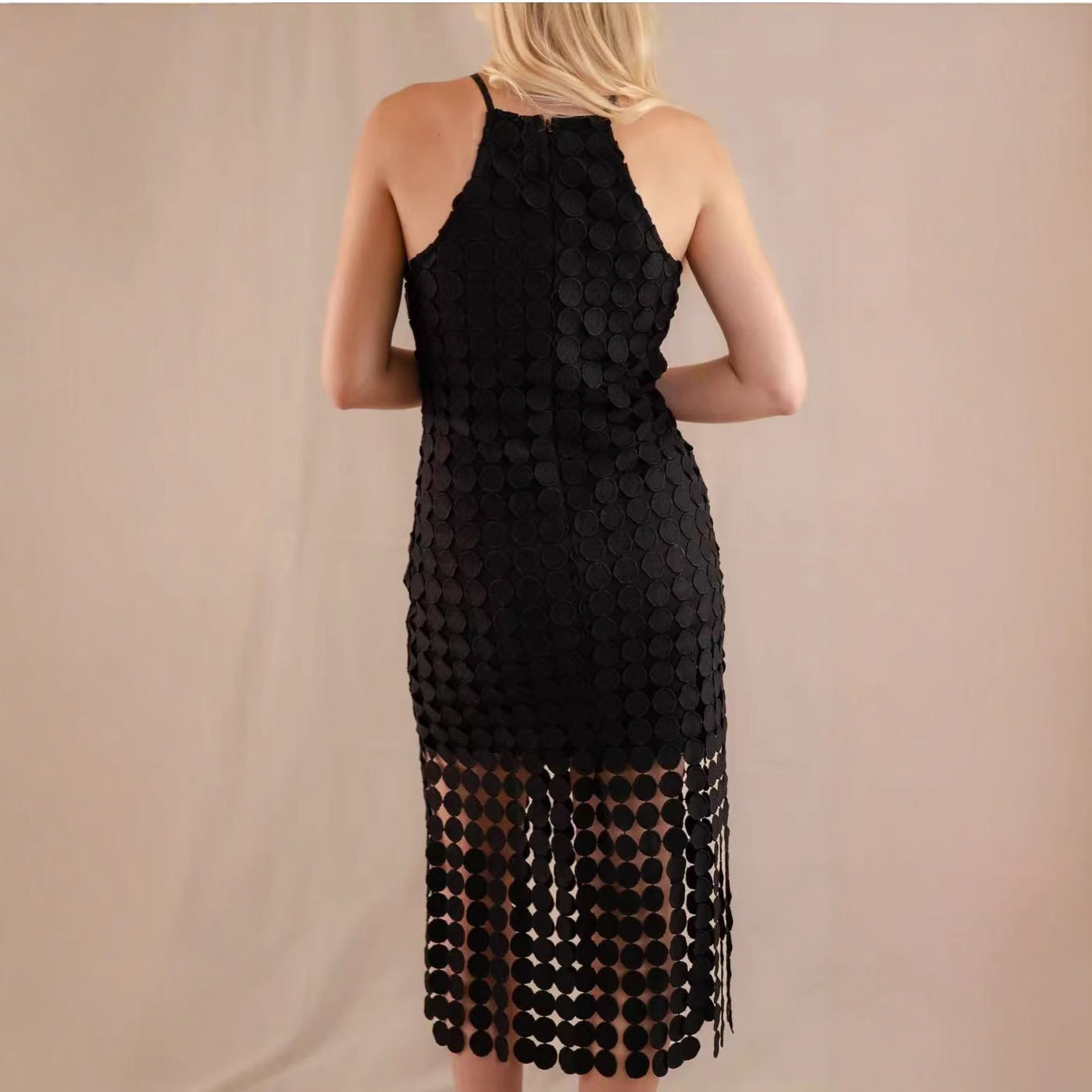 Women's Summer Halter Dress – Fashion Asymmetric Hem Maxi, Designer Detail Gown