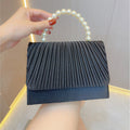 Women's Clutch Bag, Unique French Pleated Evening Dress Bag, Crossbody Handheld Banquet Bag M4647-009W85