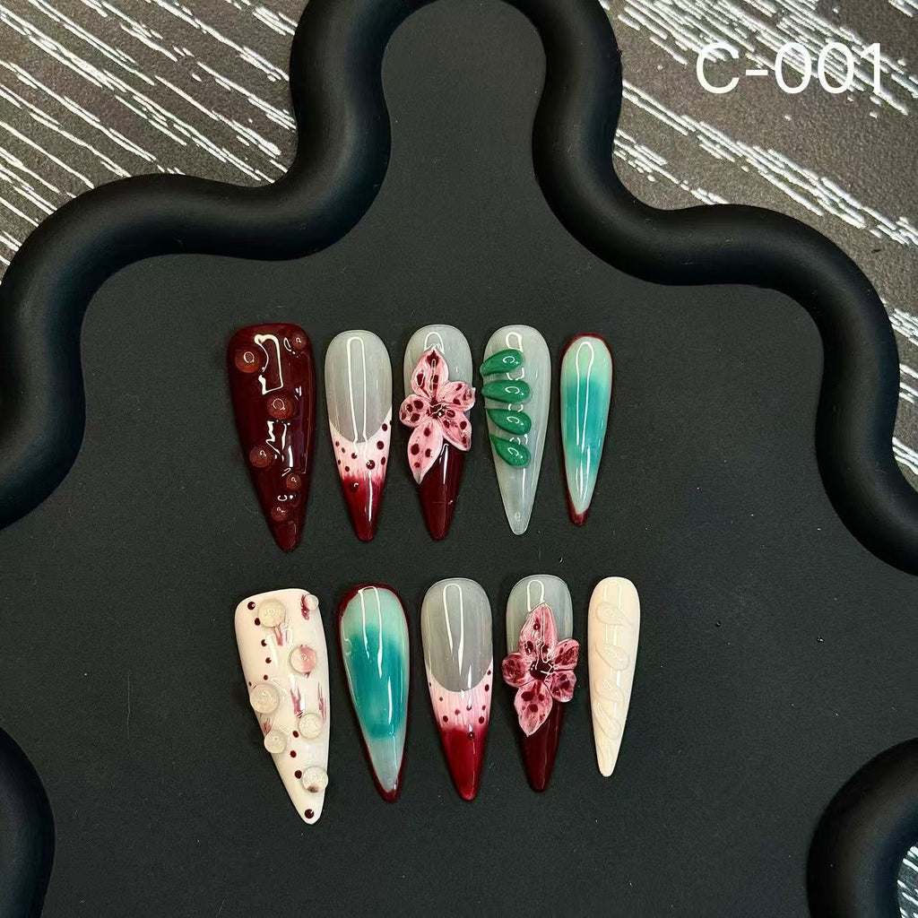 Hot-selling popular smudging hand-painted three-dimensional engraving whitening temperament advanced medium and long models