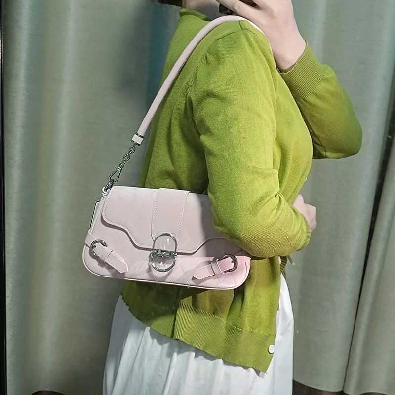 Small shoulder bag, commuter versatile hobo shoulder bag, design baguette bag shoulder bag