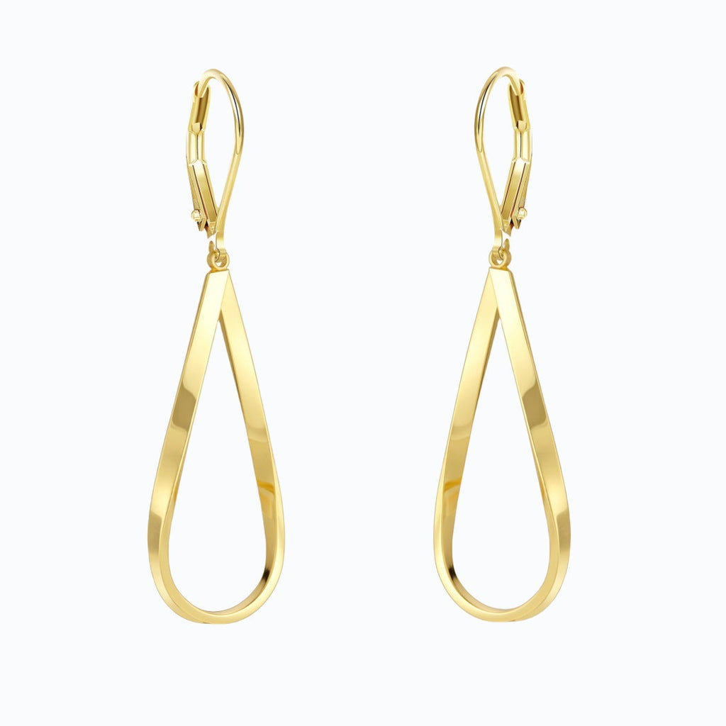Brass real gold electroplating niche light luxury karst pleated earrings women's earrings