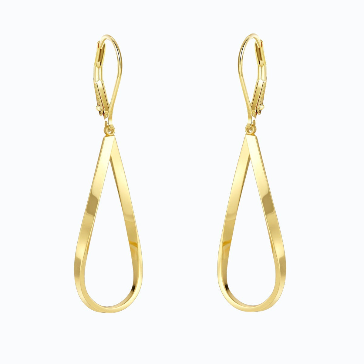 Brass real gold electroplating niche light luxury karst pleated earrings women's earrings