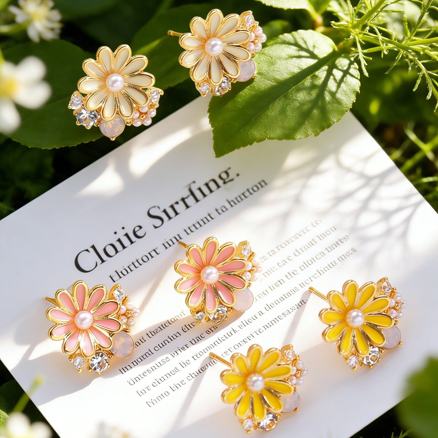 Summer Yellow Earrings Sweet Cute All-Match Fashion Jewelry