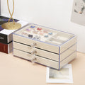 Multi-layer anti-oxidation jewelry box, earrings necklace bracelet jewelry storage box large capacity