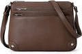 Small crossbody bag for women, shoulder bag multi-zip pocket bag, classic function messenger bag