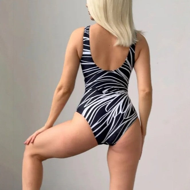 Plus Size Printed One-Piece Swimsuit Women's Swimwear BIKINI