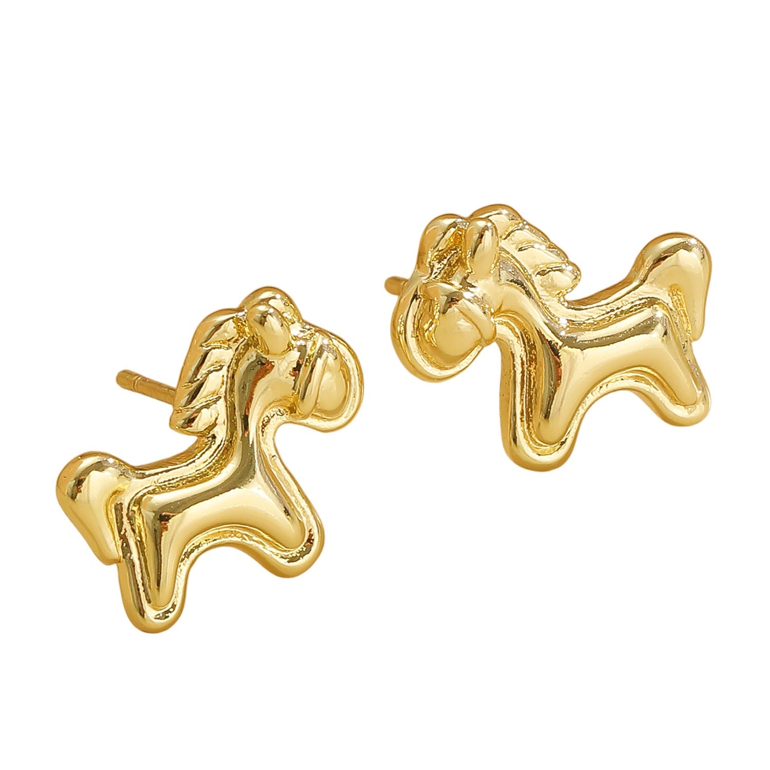 Luxury Festive Pony Stud Earrings Lucky "Rich Immediately" Fashion Earrings