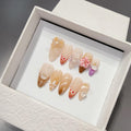 Press on Nails Almond Pearl Chain Summer Fantasy Fairy