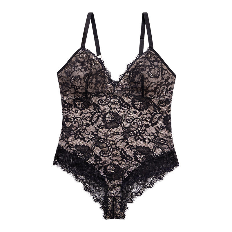 Sexy Sling Lace Shapewear Bodysuit Plus Size Underwear Butt Lifting Tummy Control Waist Trainer Corset