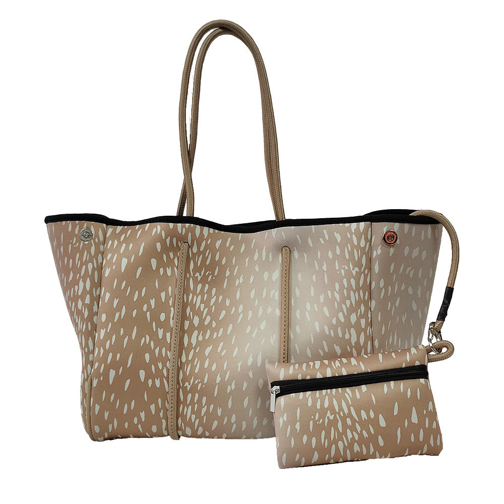 Neoprene Perforated Tote Set – Mother-Child Beach Bag, Water-Resistant Gym & Swim Duffle