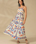 Women's Summer Floral Print Dress - Vacation Style Midi