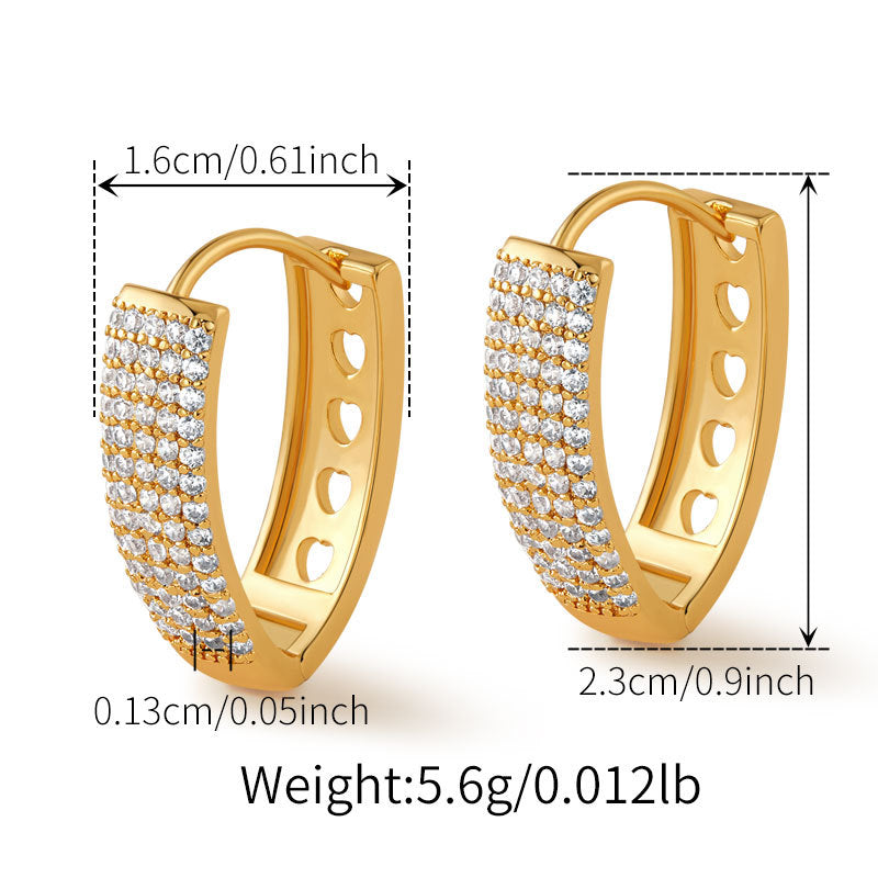 Vintage Zircon Ear Cuff Earring