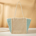 Summer Woven Shoulder Bag – Rustic Straw Handbag, Beach Vacation Tote, Casual Trendy Purse